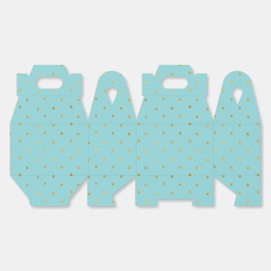 Ballotins Points Gold Confetti Aqua Mint (Déplié)