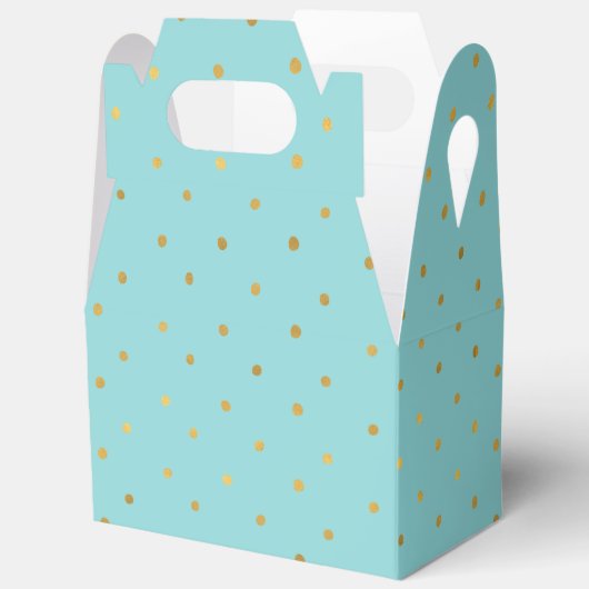 Ballotins Points Gold Confetti Aqua Mint (Ouvrir)