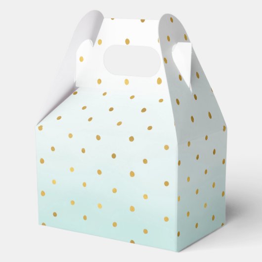 Ballotins Points Gold Confetti Aqua Mint (Recto)
