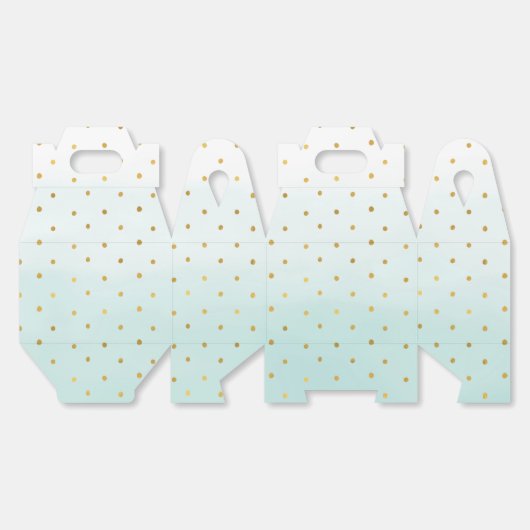 Ballotins Points Gold Confetti Aqua Mint (Déplié)