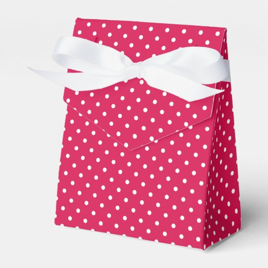 Ballotins Points noirs classiques Blanc - Rouge Framboise (Verso)