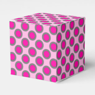 Ballotins Points rétro cerclés, fuchsia, gris et rose