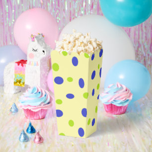 Ballotins Points verts et bleus sur le jaune