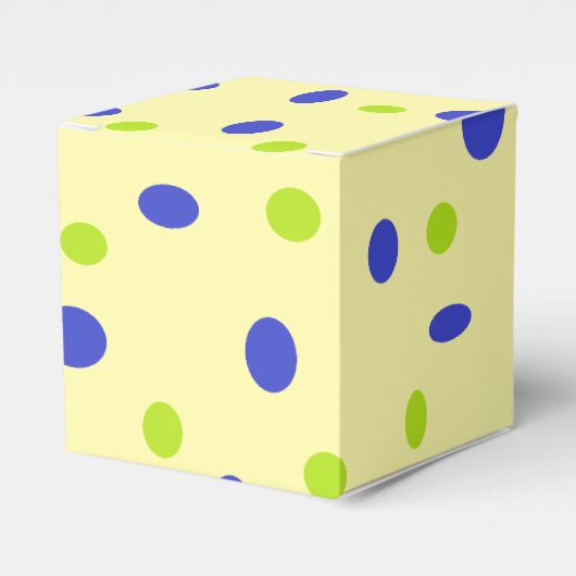 Ballotins Points verts et bleus sur le jaune (Verso)