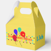 Ballotins Pois Ballons d'anniversaire Merci (Recto)