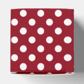 Ballotins Pois blancs sur Crimson Red (Haut)