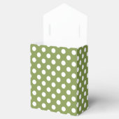 Ballotins Pois blancs sur vert olive (Ouvert)