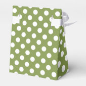Ballotins Pois blancs sur vert olive (Arrière)