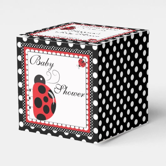 Ballotins Pois et adorable Ladybugs Party Favoriser Box (Verso)