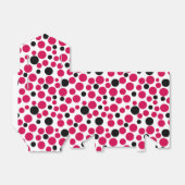 Ballotins pois noir rouge rétro sur arrière - plan blanc (Déplié)