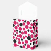 Ballotins pois noir rouge rétro sur arrière - plan blanc (Ouvert)