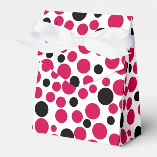 Ballotins pois noir rouge rétro sur arrière - plan blanc (Verso)