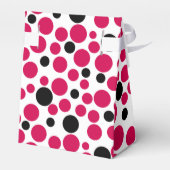 Ballotins pois noir rouge rétro sur arrière - plan blanc (Arrière)