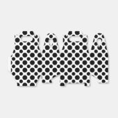 Ballotins Pois noirs sur boîte cadeau blanche (Déplié)