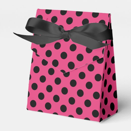 Ballotins Pois noirs sur fuchsia (Verso)