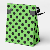Ballotins Pois noirs sur vert citron (Arrière)