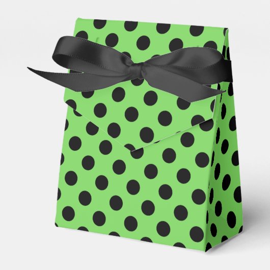 Ballotins Pois noirs sur vert citron (Verso)