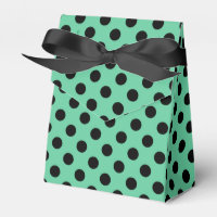 Pois noirs sur vert menthe