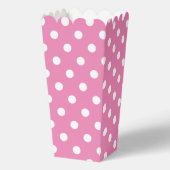 Ballotins Pois rose et blanc motif pop-corn personnalisé (Recto)