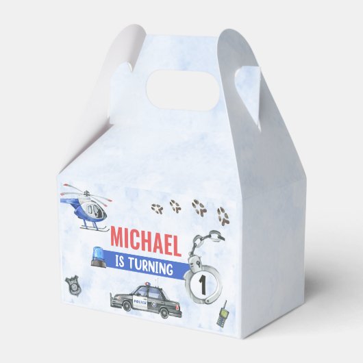 Ballotins Police Boy 1er anniversaire fête (Verso)