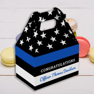 Ballotins Police Graduation Party Custom Mince Ligne bleue