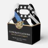 Ballotins Police Ligne Bleue Drapeau Félicitations (Arrière)