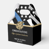 Ballotins Police Ligne bleue Drapeau Félicitations Retraite (Arrière)