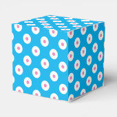 Ballotins Polka bleu simple et gai, blanc et rose pointillé (Arrière)