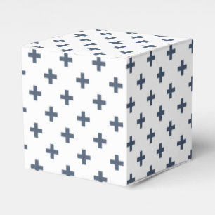 Ballotins Polka gris-bleu croise sur blanc