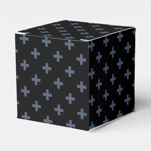 Ballotins Polka gris-bleu croise sur noir (Verso)