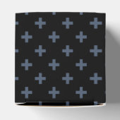 Ballotins Polka gris-bleu croise sur noir (Haut)