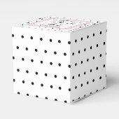 Ballotins Polka Noir et Blanc Pot Boîte de Faveur Mariage (Verso)