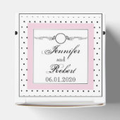 Ballotins Polka Noir et Blanc Pot Boîte de Faveur Mariage (Haut)