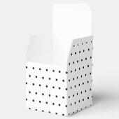 Ballotins Polka Noir et Blanc Pot Boîte de Faveur Mariage (Ouvert)