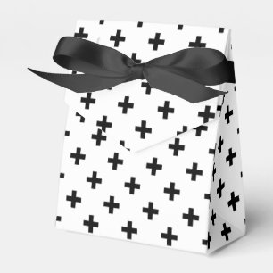 Ballotins Polka noire croise sur blanc