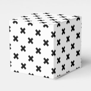 Ballotins Polka noire croise sur blanc