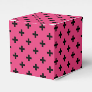 Ballotins Polka noire croise sur fuchsia