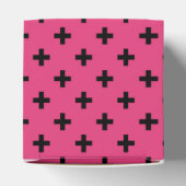 Ballotins Polka noire croise sur fuchsia (Haut)