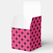 Ballotins Polka noire croise sur fuchsia (Ouvert)