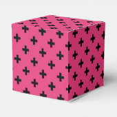 Ballotins Polka noire croise sur fuchsia (Arrière)