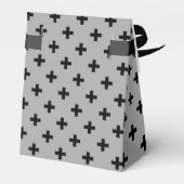Ballotins Polka noire croise sur gris (Arrière)