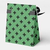 Ballotins Polka noire croise sur vert (Arrière)