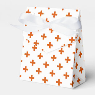 Ballotins Polka orange croise sur blanc