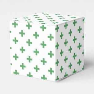 Ballotins Polka verte croise sur blanc