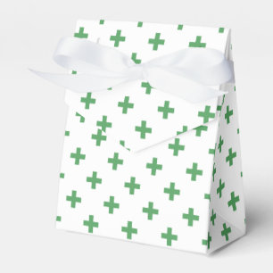 Ballotins Polka verte croise sur blanc