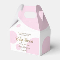 Polkadot personnalisé baby shower rose et or