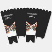 Ballotins Pom-pom girl en noir, blanc et orange (Déplié)