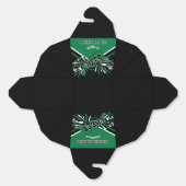 Ballotins Pom-pom girl en vert, blanc et noir (Déplié)