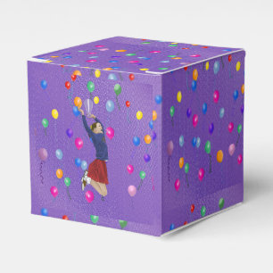 Ballotins Pom-pom girl, violet et ballons