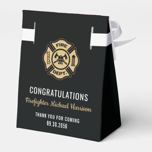 Ballotins Pompier Fire Academy Red Line Drapeau Graduation (Arrière)